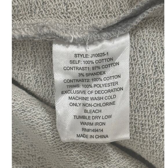 Johnny Was French Terry Hooded Sweatshirt Freyde Small J10625-1 - Picture 5 of 7